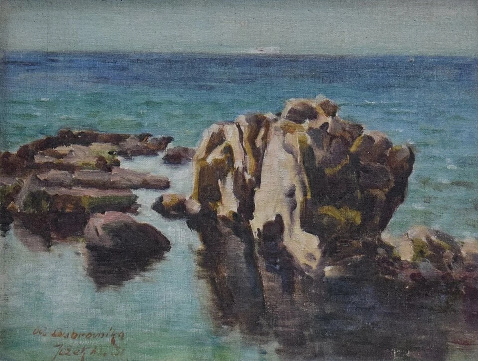 1887-Alois Ježek - Scogliere vicino a Dubrovnik